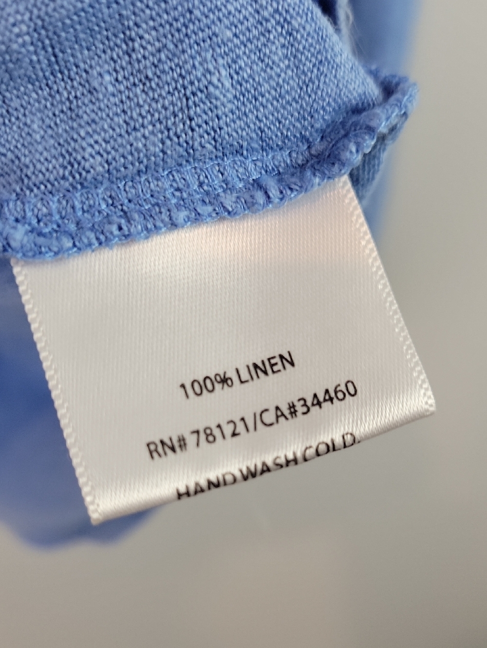 Eileen Fisher Linen blue shirt size 2X - Picture 4 of 6
